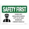 Signmission OSHA Hard Hat Required When Lift W/ Symbol 10in X 7in Rigid Plastic, 10" W, 7" H, Landscape OS-SF-P-710-L-10637 - alternate 1